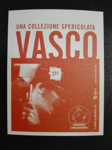 VASCO ROSSI FIGURINA UNA COLLEZIONE SPERICOLATA n° 271 NUOVA CON VELINA NEW - Imagen 2 de 2