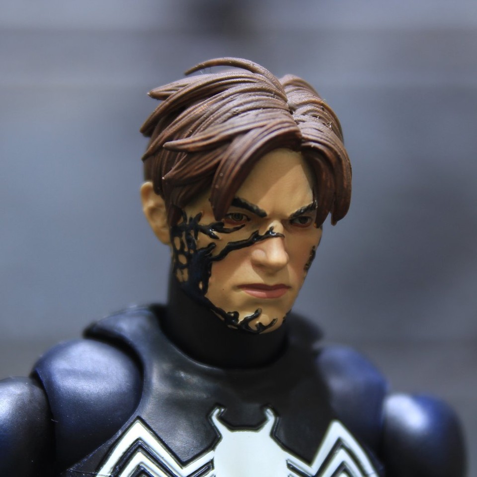 1/12 Custom Marvel Universe Spider Man Venom Peter Parker Unmasked Head ...