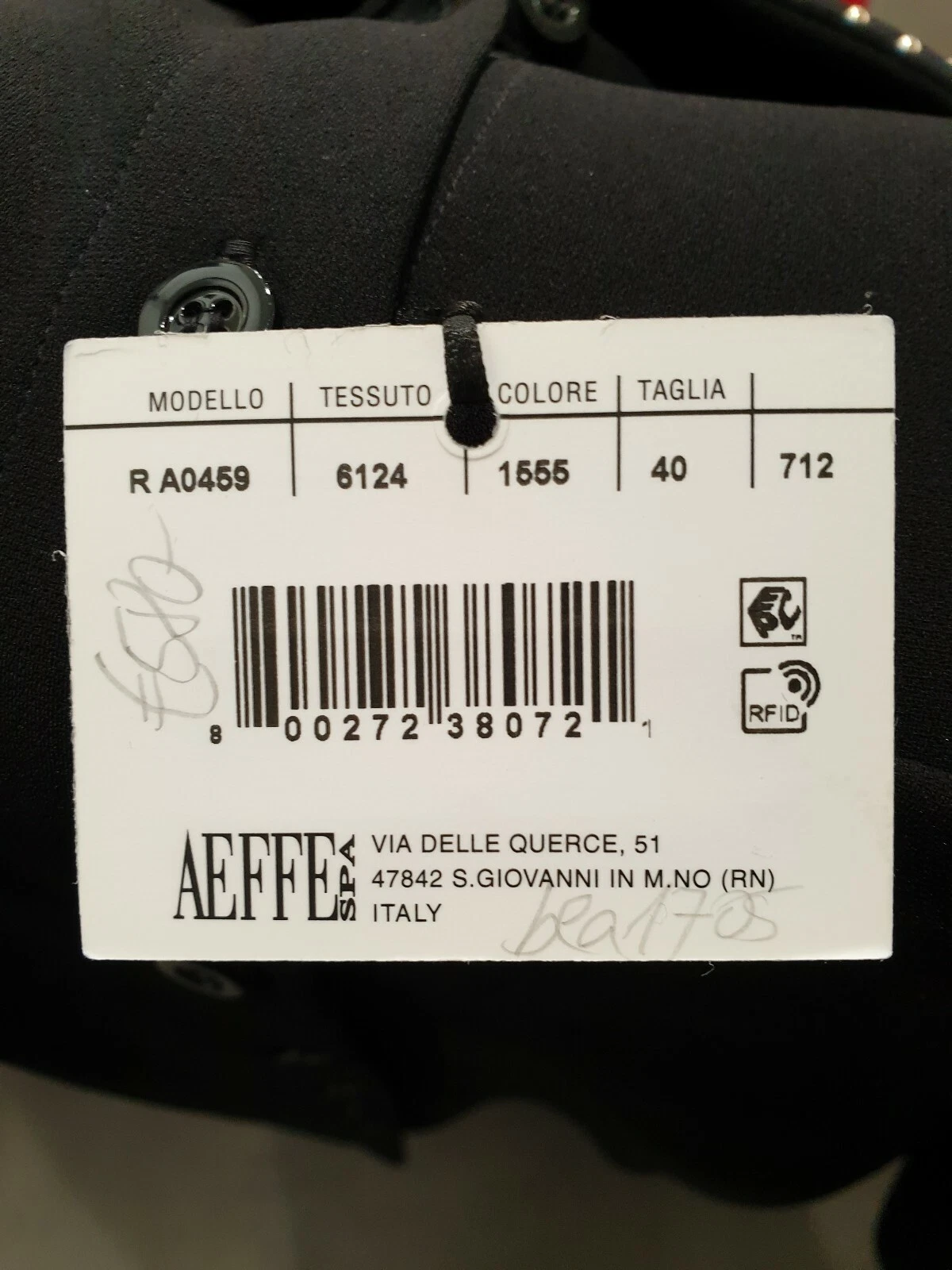 Abito camicetta Moschino nero taglia Ital.40 (tedesco. 36) nuovo con etichetta.