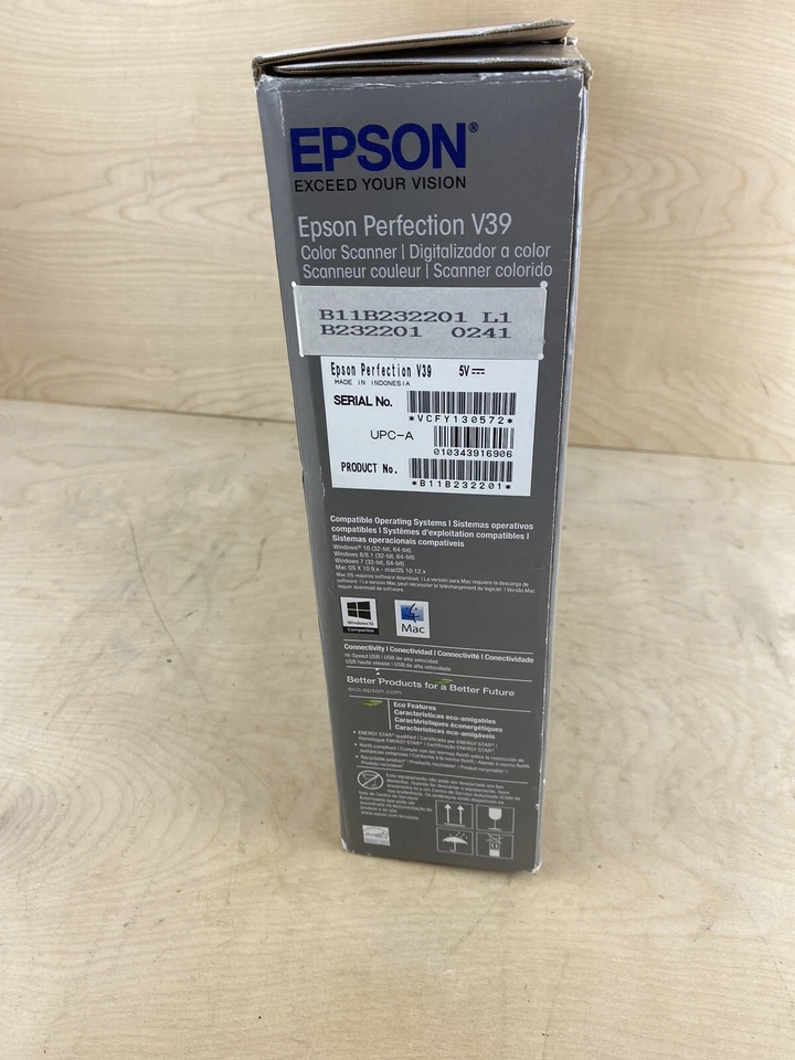 Epson Perfection V39 Color Photo & Document Scanner W/ Scan-to-cloud Brand New - Image 2 of 4