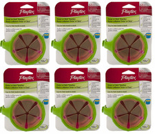 Playtex Twist n Click Snacker with Lid, Green 6 Pack 
