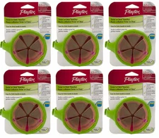 Playtex Twist n Click Snacker with Lid, Green (6 Pack)