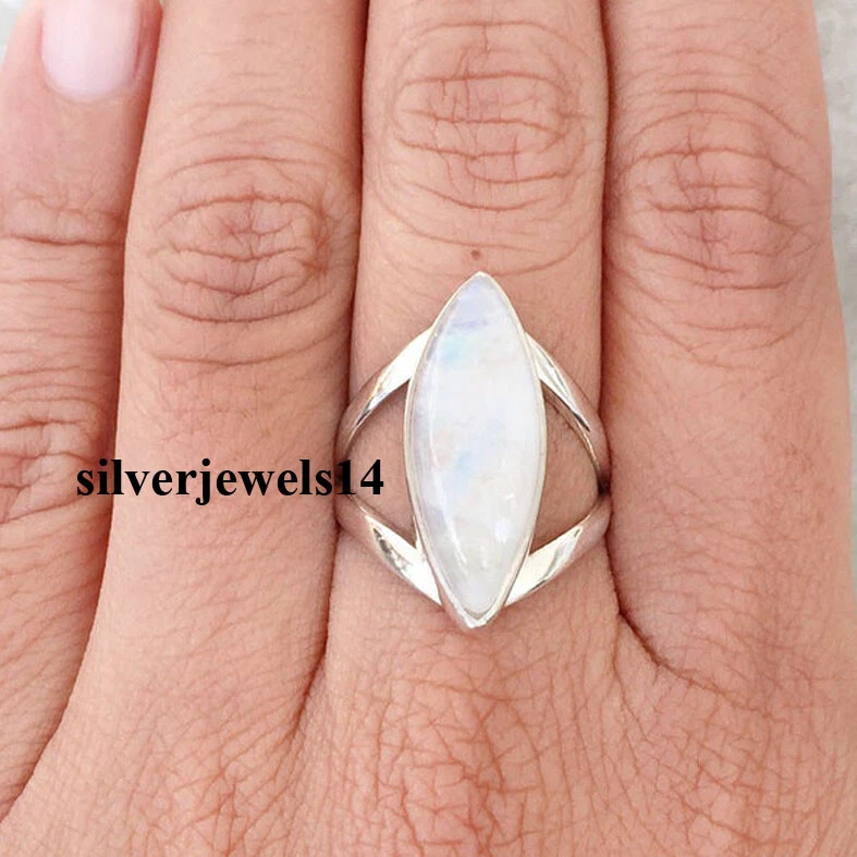 Solid cheap moonstone ring