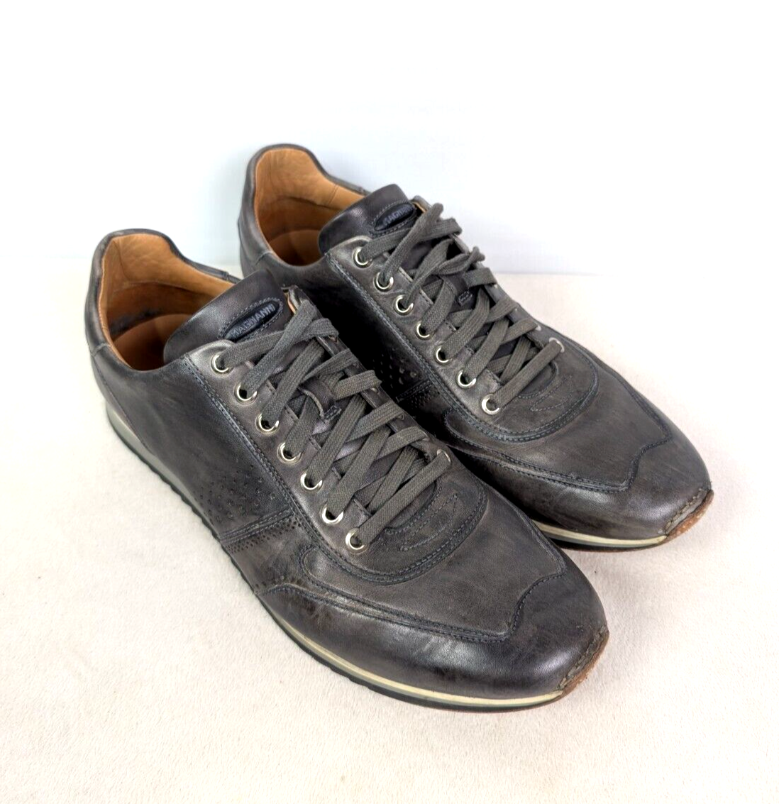MAGNANNI Cristian Casual Shoe Sneaker Leather Gray Sz 9 M | eBay display picture 2