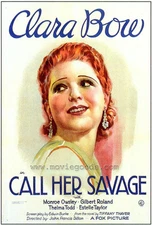 CALL HER SAVAGE Movie POSTER 27x40 Clara Bow Monroe Owsley Gilbert Roland Thelma