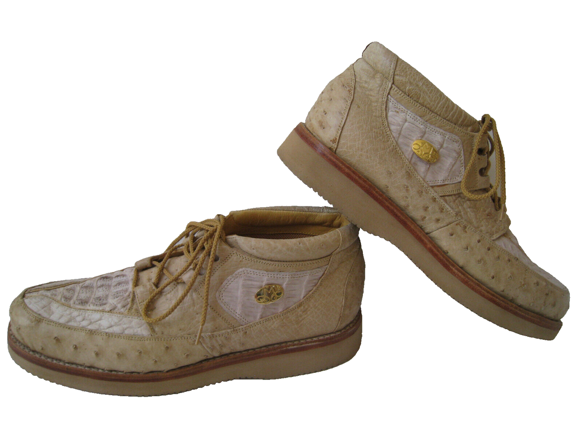 MAX LEATHER GENUINE OSTRICH / CROC ANKLE BOOT MEN display picture 3