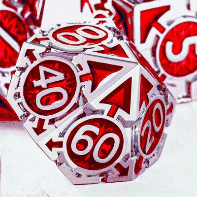 RULE DICE Metal DND Dice Set DandD Dungeons and Dragons Dice, Large Role Play