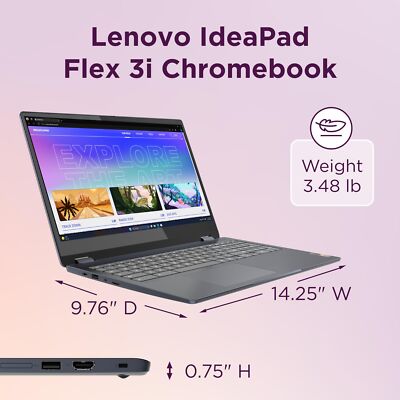 Lenovo Chromebook IdeaPad 3i Flex 15,6" - Intel Pentium N6000, 8GB RAM, 128GB SSD, Convertible
