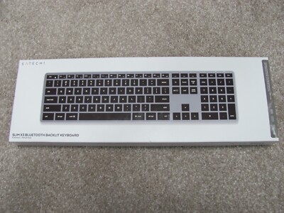 Brand New Satechi Slim X3 Bluetooth Backlit Keyboard for MAC - Space Gray