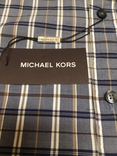 Michael Kors Herren Hemd Classic Fit XL Langarm Farbe Blau 100% Baumwolle - SCHARF - Bild 6 von 8
