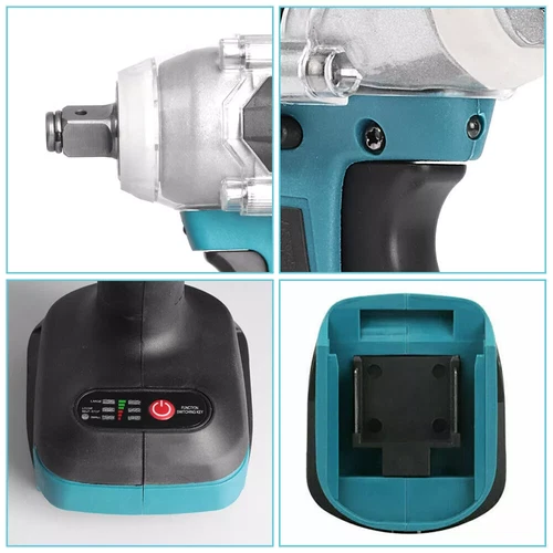 Avvitatore a Percussione a Batteria 300Nm Avvitatore Elettrico a Percussione Auto Cambio Pneumatici DE - Foto 11 di 11