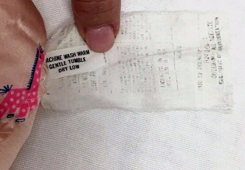 Vintage Babydecke 60er Jahre hellrosa gesteppt Nylon / Satinborte - Bild 7 von 9