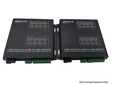 8/16 Ch Contact Closure to Fiber Extender over 20Km SMF or 2Km MMF Plug & Play