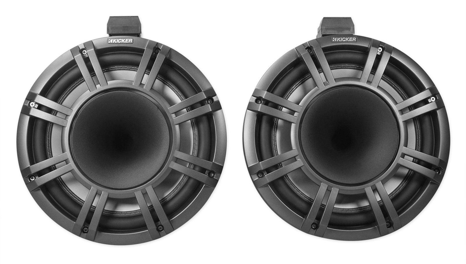 Пара светодиодных динамиков для вейкборда Kicker KMTC9 HLCD 9 мощностью 600 Вт оснащенных звуковым сигналом 44KMTC94