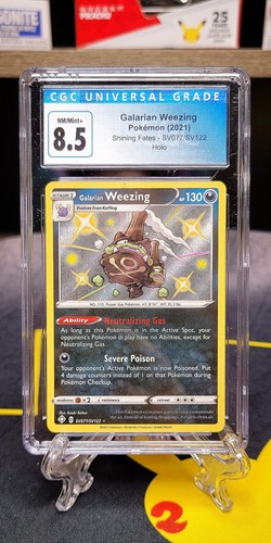 Pokémon TCG 8.5 CGC Galarian Weezing 2021 Shining Fates SV077/SV122 Baby... - 第 2/3 張圖片