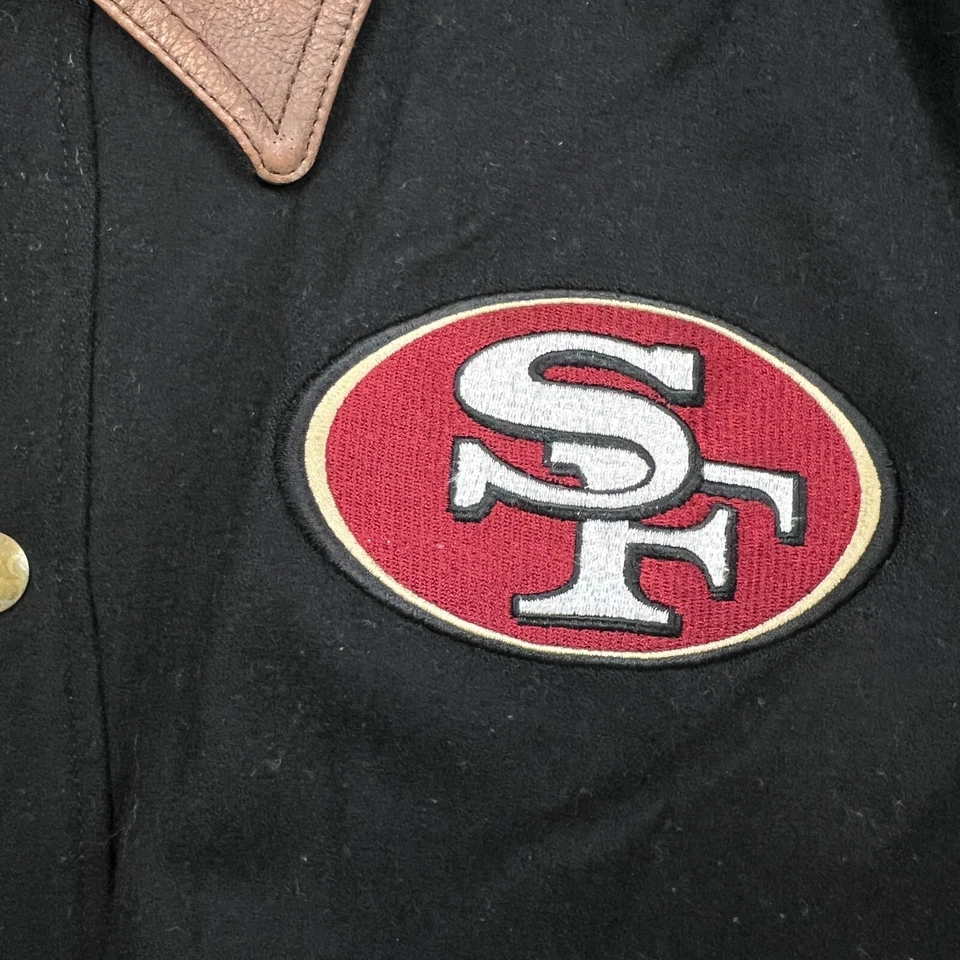 Chaqueta de cuero vintage Pro Line San Francisco 49ers Starter para hombre XL NFL fútbol americano Foto 4 de 4