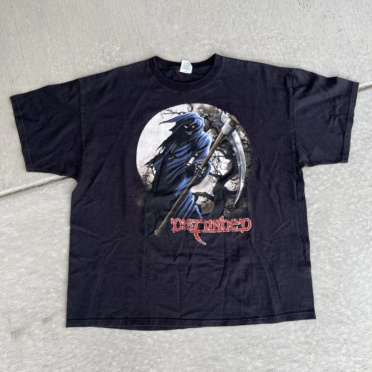 Vintage 2000s Y2K Disturbed Metal Band Graphic TShirt Men´s 2XL 海外 即決