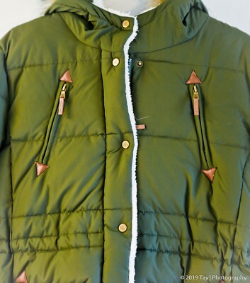 Women's Ralph Lauren Down Green Litchfield Loden Faux Fur Hooded