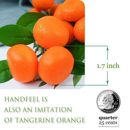 Fake Mini Tangerine Orange Artificial Fruit Simulation Fake Lifelike For Home Pa - Picture 2 of 6