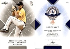 MITCH VOIT 2021 LEAF PERFECT GAME NATIONAL SHOWCASE ROOKIE CARD #252