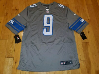 New Nike Matthew Stafford Gray DETROIT LIONS #9 Mens NFL Team