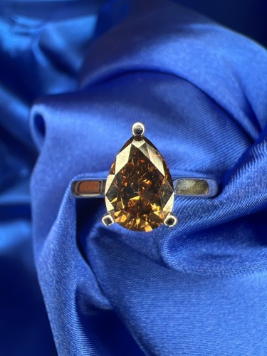 GIA CERTIFIED 1.20CT CHOCOLATE PEAR DIAMOND IN 14K WHITE GOLD (AD1001161)