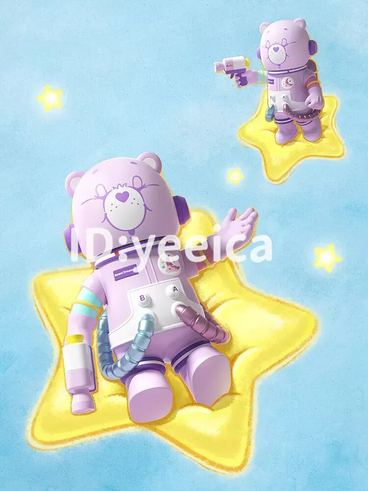 PopMart 400% + 100% Mega Space Molly Care Bears Sweet Dreams PopMart 400% + 100% Mega Space Molly Care Bears Sweet Dreams