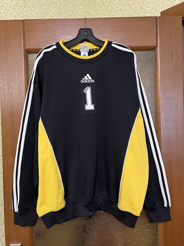 RARE 1999 ADIDAS #1 GOALKEEPER VINTAGE SOCCER FOOTBALL SWEATSHIRT JERSEY SIZE XL - Picture 2 of 9