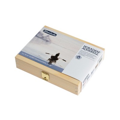 (1052,80 /1l) Schmincke Horadam Holzkasten - NEBEL - 5 x 15ml Supergranulation -