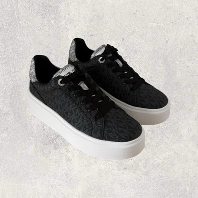Michael Kors MK Schuhe Sneaker Turnschuhe Romey Lace UP 37 38,5 Schwarz Weiß NEU
