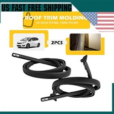 2x For Honda Fit 2009-2014 Rubber Black Roof Top Trim Molding Kit 74316-tf0-003