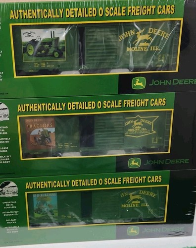 MTH 20-90130 JOHN DEERE O-SCALE 40' BOX 3-CAR SET NIB FACTORY SEALED!! - Bild 2 von 20