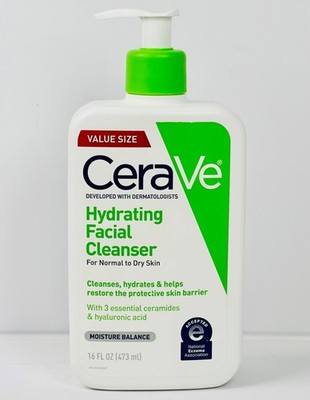 CeraVe Hydrating Facial Cleanser 16 oz / 473 ml | For Normal To Dry Skin