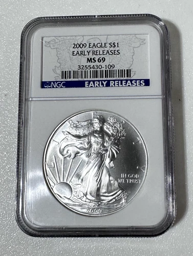 2009 AMERICAN Silver Eagle MS69 NGC Early Releases