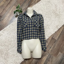Urban Outfitters BDG Size Small Cropped Plaid Button Down Dakota Flannel Top