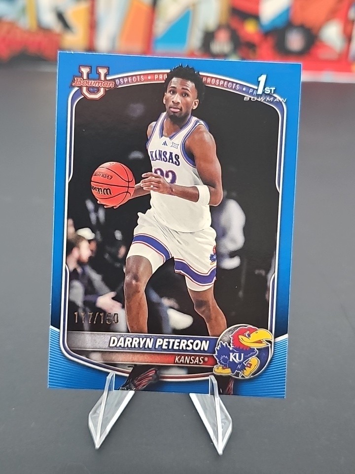 2025-26 Bowman Blue 1st Darryn Peterson Kansas Color Match /150 BBP-2