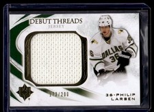 2010-11 UD Ultimate Collection Debut Threads Philip Larsen RC Jersey 173/200