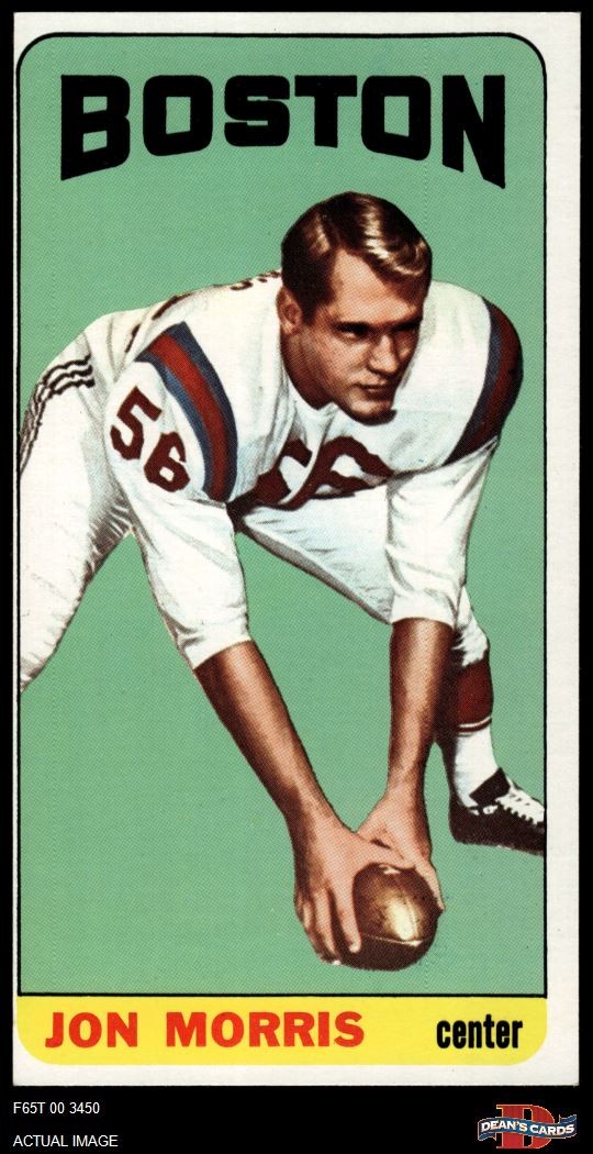 1965 Topps #14 Jon Morris Patriots RC Holy Cross 3 - VG