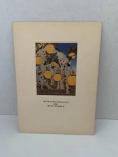 1930’s MAXFIELD PARRISH “THE LANTERN BEARERS” GREETING CARD BY COLLIER & SON