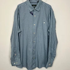 Orvis Mens Classic Fit Wrinkle Free Stretch Plaid Button Down Shirt XL
