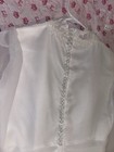 Alfred Angelo White A-Line Wedding Dress 10 High Neck Long Sleeve Lace Beaded — photo 6