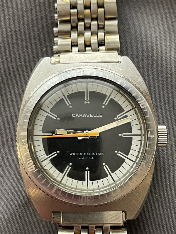 Vintage Men’s 1975 Bulova Caravelle 3286-DP Devil Divers Watch