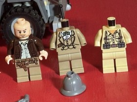 Lego Indiana Jones Minifigure, Parts & Vehicle Lot: From Sets 7622, 7195, 77012.