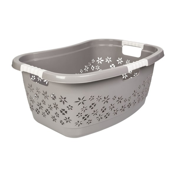 WäSchekorb Faltbar WäSchesammler WäSchebox WäSchetonne 50L Griffe Grau-image