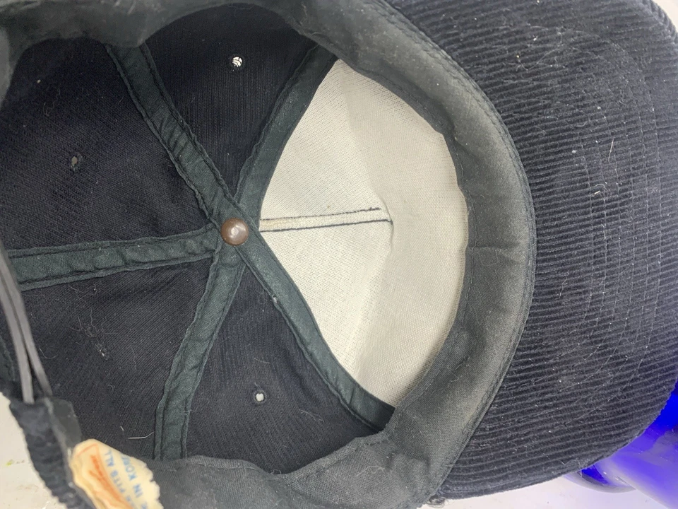 🔥🚨Vintage Harley Davidson Motorcycles Corduroy Hat Snapback Rope 80s Super... - Image 4 of 4