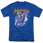 Aquaman Ride Free Men’s T-Shirt S-5XL Officially Licensed Retro DC Comics Tee