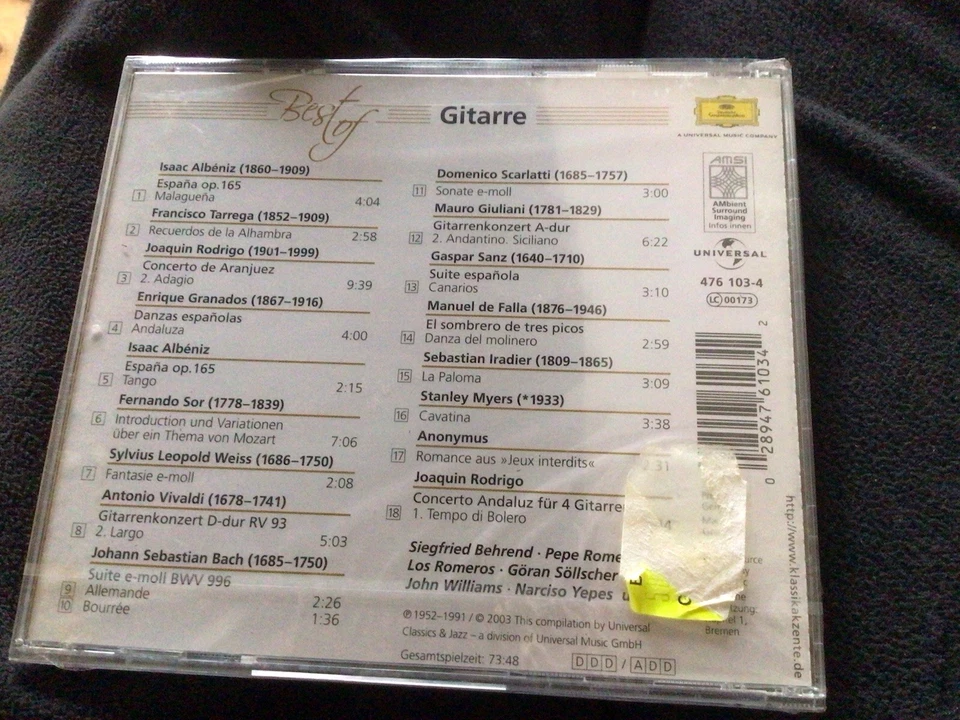 Best Of Gitarre (Eloquence) von Various - Neu !! - Bild 2 von 2