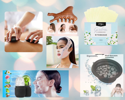 Home Beauty Skincare - Ice Bath, Ice Roller, Gua Sha, Hot Stones, Face Tools