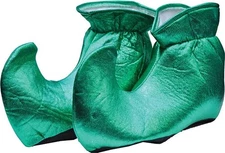 Green Cloth Elf Shoes Christmas Costume Accessory