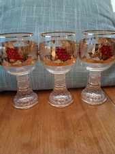 3 Rothenburg Vintage 7 Oz Wine Glasses Made In Germany.